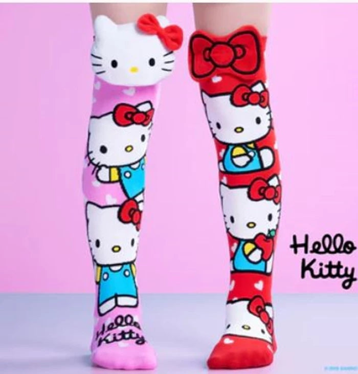 MADMIA – Chaussettes Hello Kitty 3D – Mi-bas dépareillés kawaii MADMIA