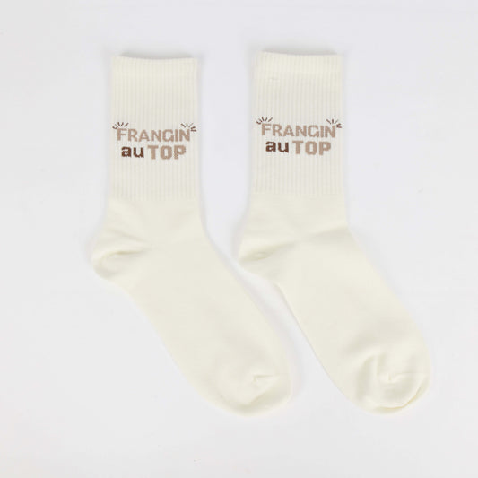 chaussettes homme FRANGIN AU TOP message cadeau frère taille 39 45
