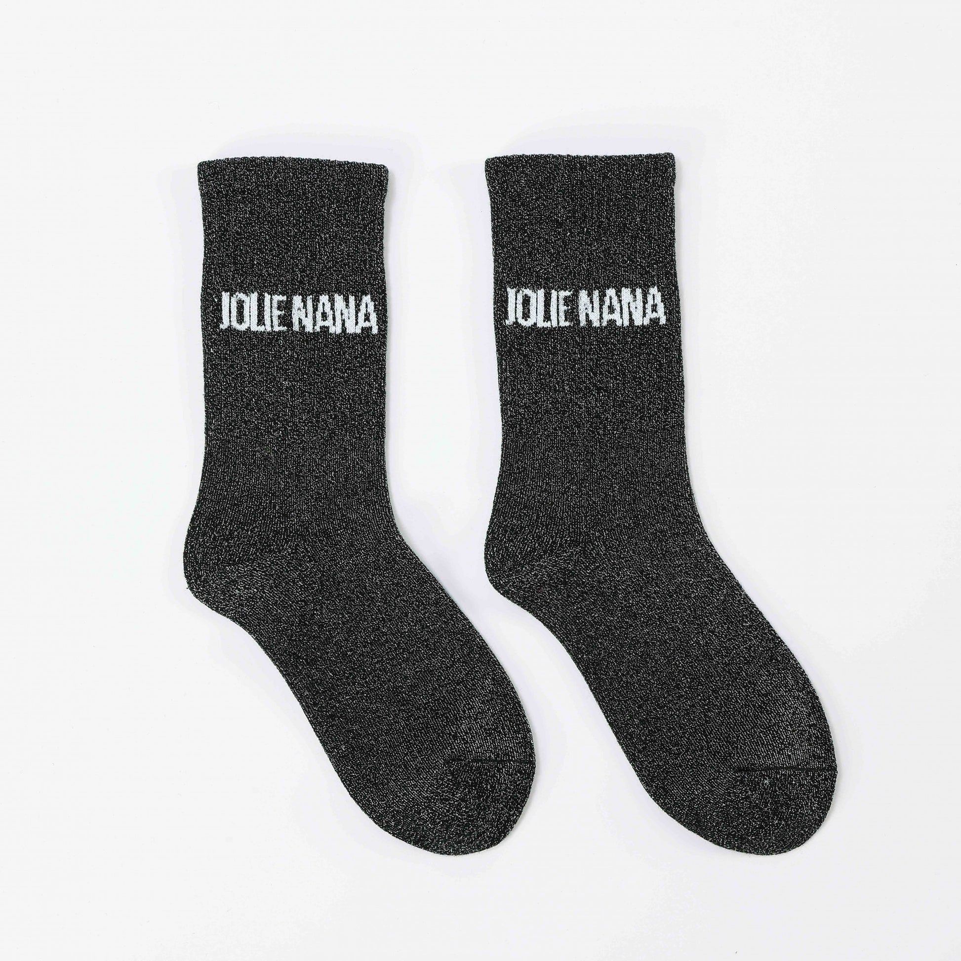 Chaussettes JOLIE NANA Noir à Paillettes – Message Chic & Fun (36-42) JOY!
