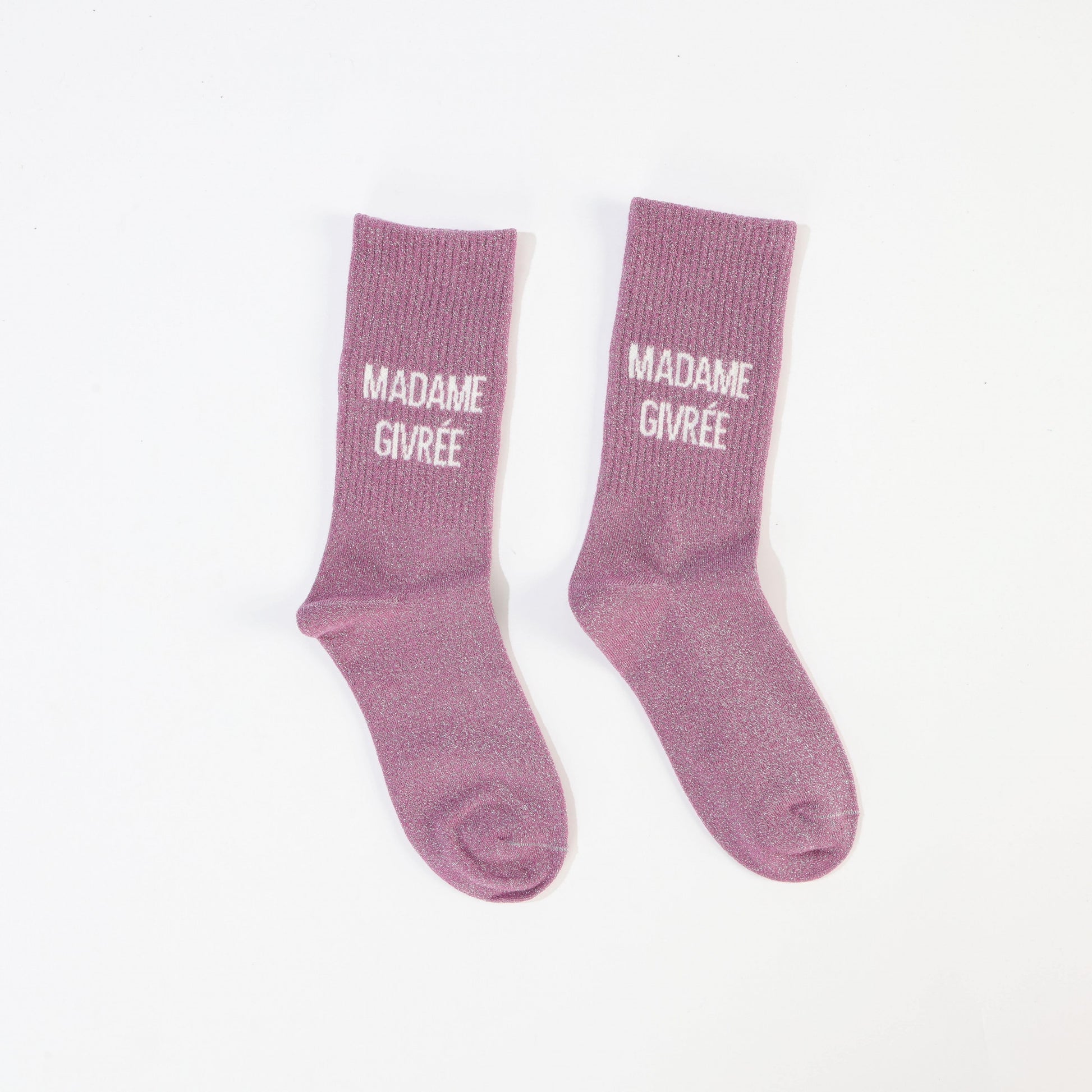 Chaussettes MADAME GIVRÉE à Paillettes – Message Fun & Déjanté (36-42) JOY!