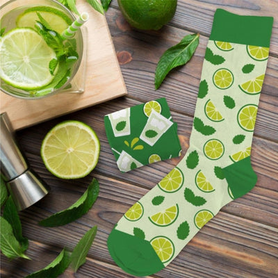 Chaussettes Humoristiques “Mojito / Citron” – Apéro & Cocktail (Taille Unique) JOY!