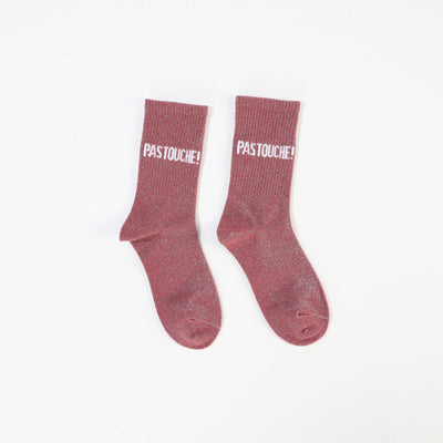 Chaussettes PAS TOUCHE ! à Paillettes – Message Fun & Affirmé (36-42) JOY!