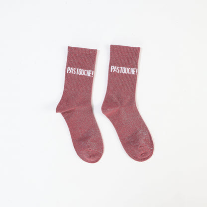 Chaussettes PAS TOUCHE ! à Paillettes – Message Fun & Affirmé (36-42) JOY!