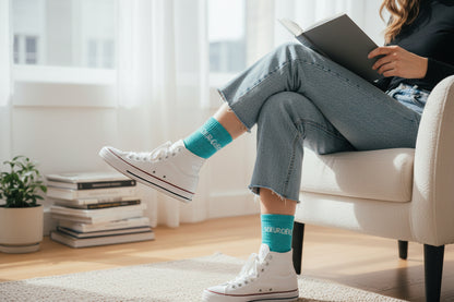 Chaussettes SOEURCIÈRE à Paillettes – Message Complice & Fun (36-42) JOY!