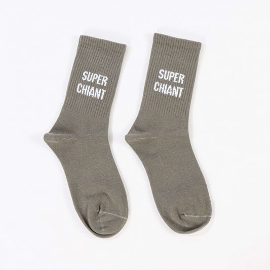chaussettes humoristiques Super Chiant message drôle homme adulte