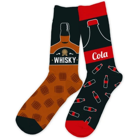 Chaussettes Humoristiques “Whisky / Cola” – Duo Apéro Mythique JOY!