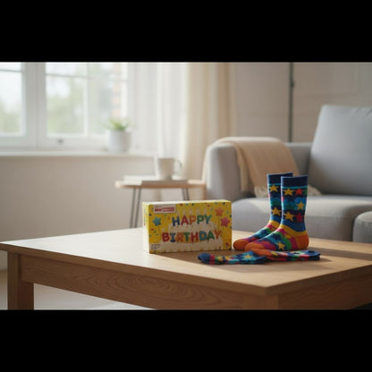 Coffret Chaussettes Happy Birthday Enfant – United Oddsocks | 6 Chaussettes Dépareillées Fun | Taille 30,5-38,5 United Oddsocks