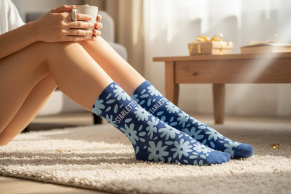 Chaussettes Pailletées Colorées STARLETTE – Imprimé Floral Fantaisie (36/42) JOY!
