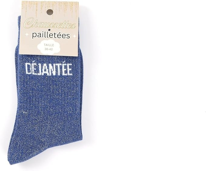 Coffret chaussettes paillettes Badass Rebelle Déjanté – 3 paires femme JOY!