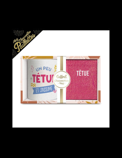 Coffret Cadeau Têtue – Mug & Chaussettes Pailletées Humoristiques JOY!