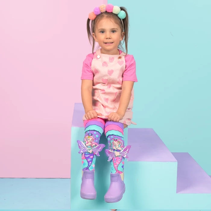 Chaussettes fantaisie MADMIA “Mermaid Vibes” – froufrous & ailes 3D – look sirène MADMIA