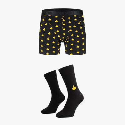 Classique Papa – Coffret homme boxer & chaussettes assortis – Coton bio GOTS Ton sur Ton