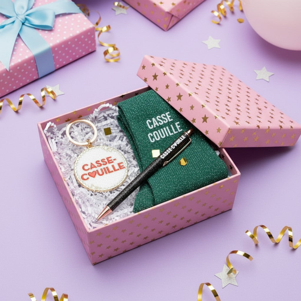 Porte-Clés Paillettes Casse-Couille – Cadeau Femme Fun & Original JOY!