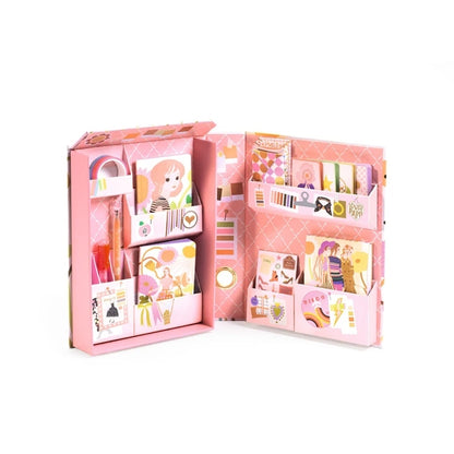 Boîte de Papeterie Tinou – Coffret Créatif Mode et Papeterie Enfant Djeco
