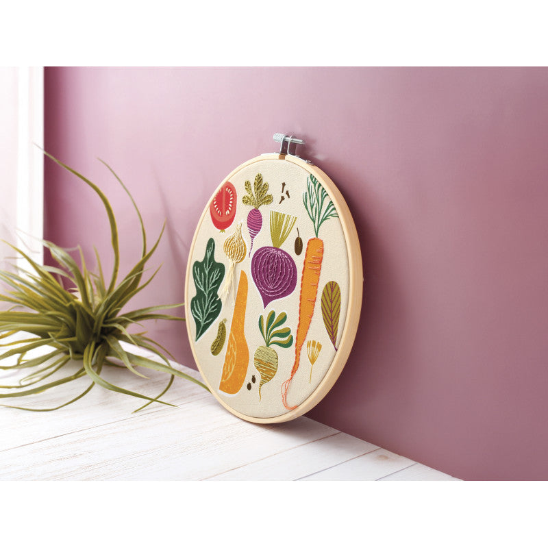 Kit créatif broderie moderne motif potager tendance