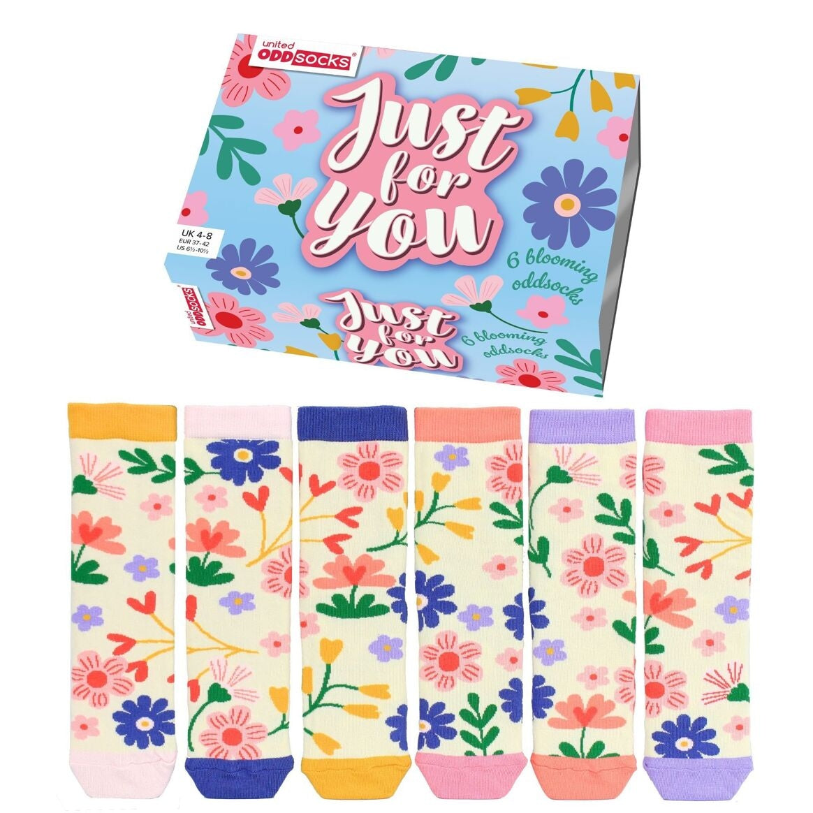 JUSTE POUR VOUS – Coffret 6 Chaussettes Dépareillées | United Oddsocks | Taille 37-42 United Oddsocks