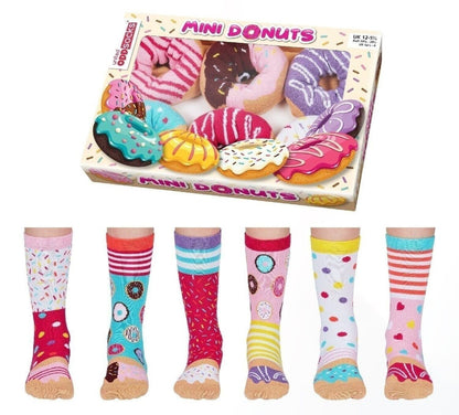 MINI DONUTS – Coffret 6 Chaussettes Impaires Enfant | United Oddsocks | Taille 30-35 JOY!