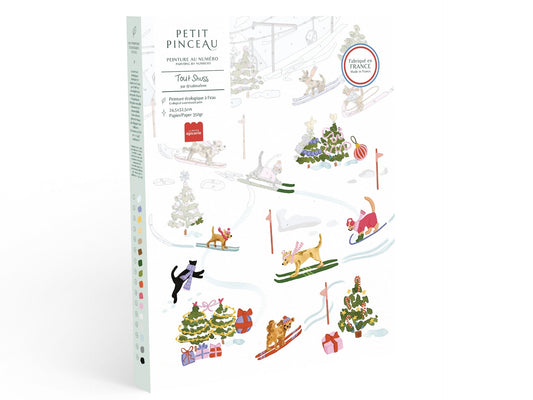 Coffret de peinture au numéro Tout Schuss Petit Pinceau x Sabina Fenn.