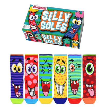 SILLY SOLES – Coffret 6 Chaussettes Dépareillées Enfant | United Oddsocks | Taille 34-38 United Oddsocks