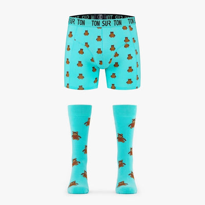 Chaussettes & Boxer Theodore – Coton Bio – Cadeau Homme Ton sur Ton