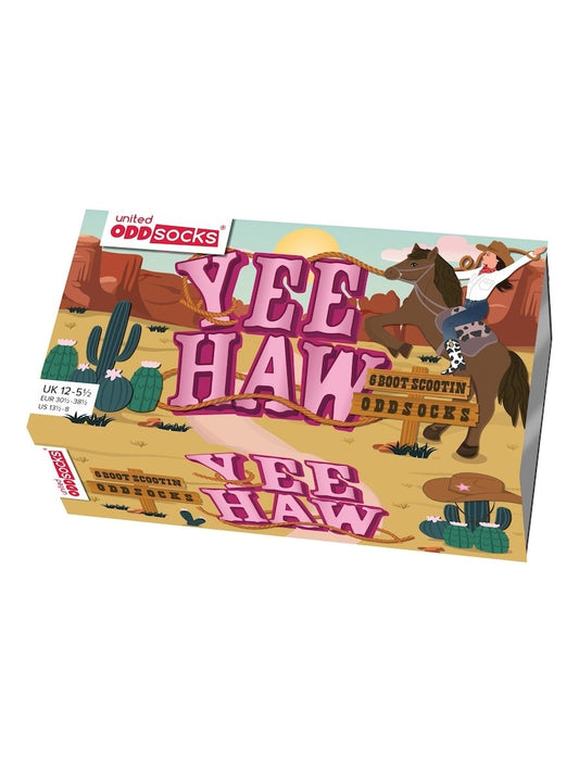 YEE HAW – Coffret 6 Paires de Chaussettes Dépareillées | Enfant | Taille 34-38 United Oddsocks