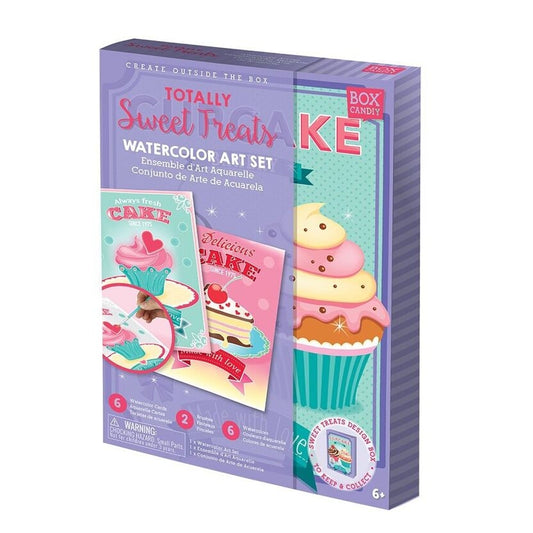 kit aquarelle enfant gourmandises BOX CANDIY contenu
