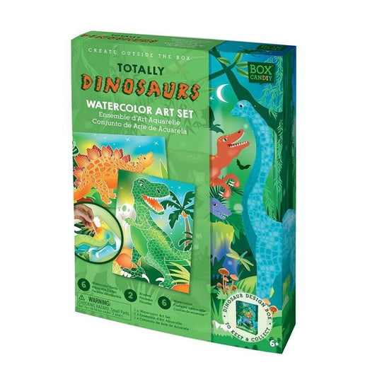 Kit Aquarelle Enfant Dinosaures BOX CANDIY® – Coffret Créatif Peinture Préhistorique Dès 6 Ans BoxCanDIY