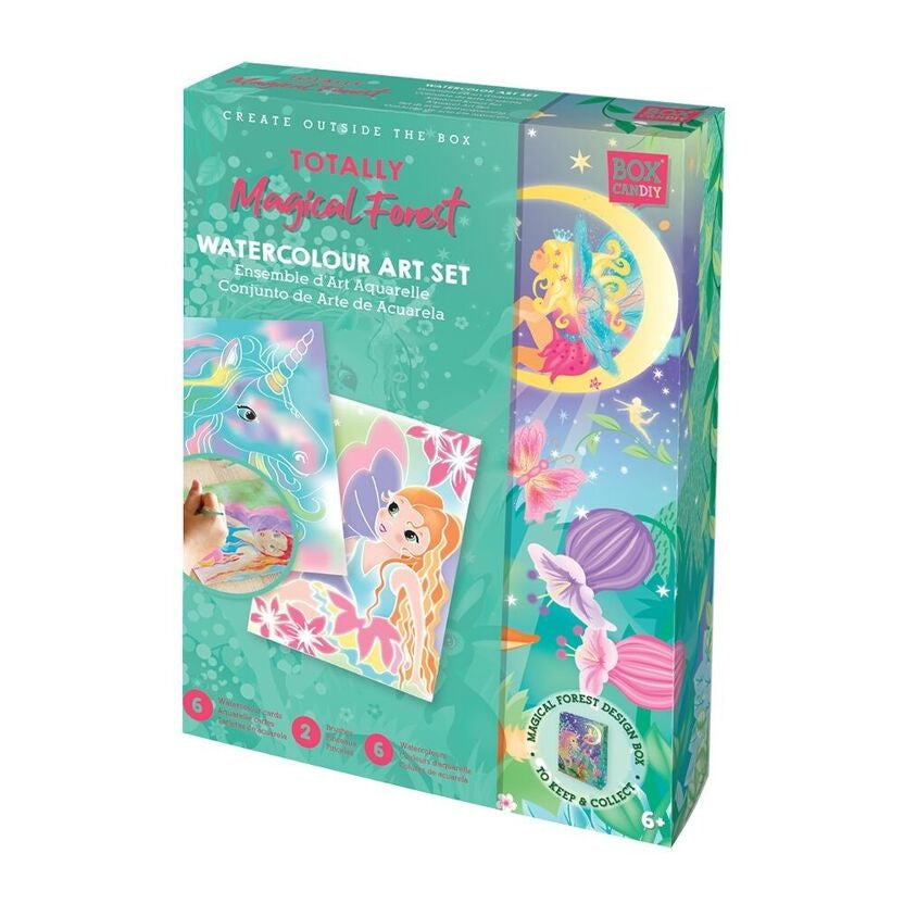 Coffret Aquarelle Forêt Magique BOX CANDIY® – Kit Créatif Enfant Licorne & Fées dès 6 ans BoxCanDIY