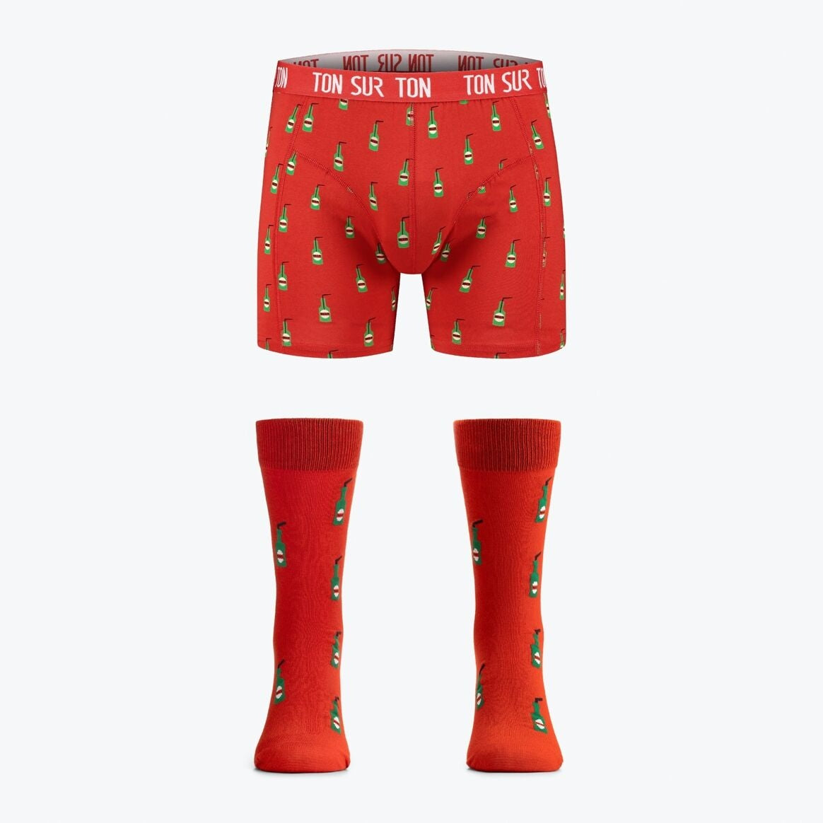 Chaussettes & Boxer Bière en Coton Bio – Cadeau Homme Original Ton sur Ton