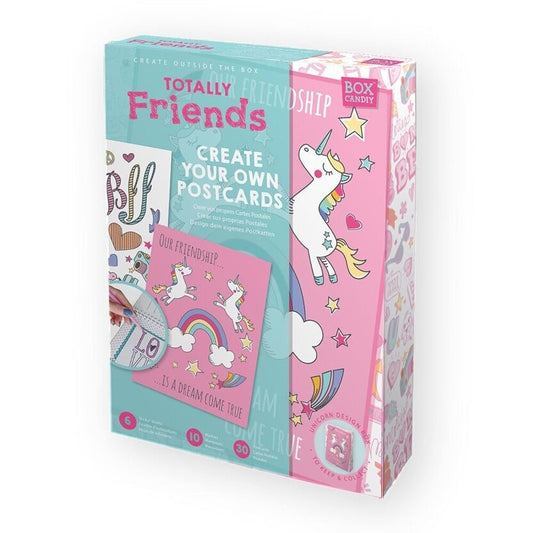 Kit Créatif Cartes Postales Enfant BOX CANDIY® Totally Friends – Coffret DIY Messages & Dessins Dès 6 Ans BoxCanDIY