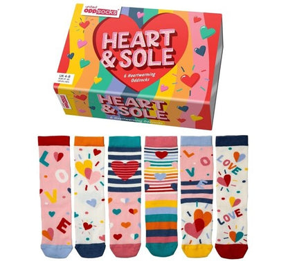 Coffret Chaussettes HEART & SOLE – 6 Chaussettes Impaires | United Oddsocks (37–42) United Oddsocks