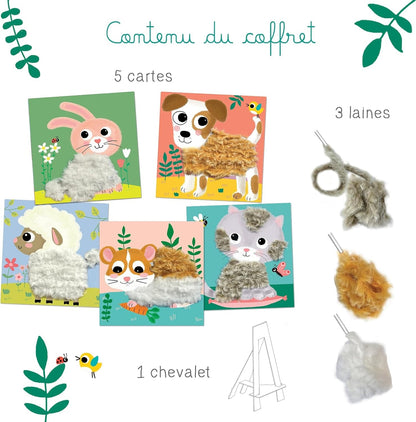 Laine à lacer animaux – Coffret créatif Mes doux compagnons Créa lign