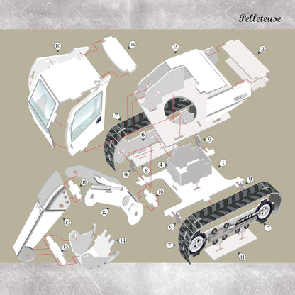 Maquettes engins de chantier – Coffret créatif enfant 6 ans+ Créa lign