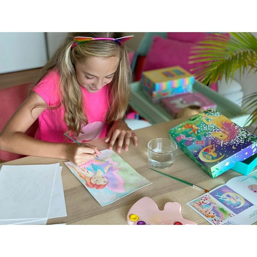 Coffret Aquarelle Forêt Magique BOX CANDIY® – Kit Créatif Enfant Licorne & Fées dès 6 ans BoxCanDIY
