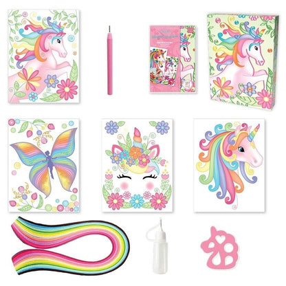 Coffret Quilling Licorne BOX CANDIY® – Kit Créatif Papier Enfant DIY dès 6 ans BoxCanDIY
