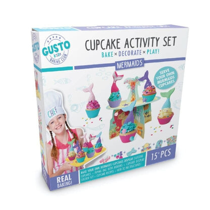 Coffret d’activités Cupcake Sirène – Kit pâtisserie créatif enfant BoxCanDIY