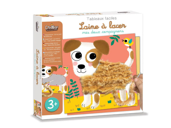 Laine à lacer animaux – Coffret créatif Mes doux compagnons Créa lign