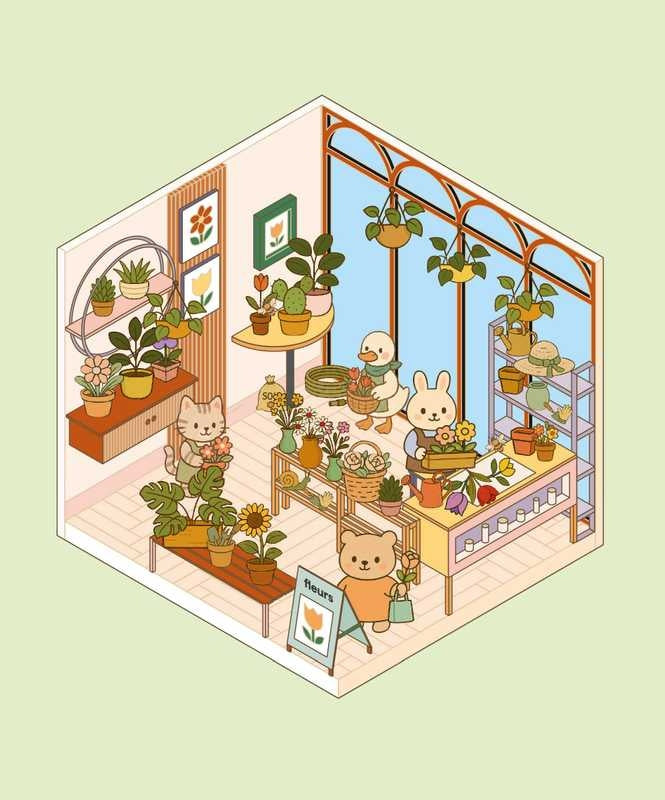 Cozy Stickers Mon Petit Fleuriste | 700 stickers créatifs & 6 scènes florales Editions Marabout