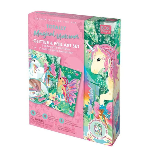 Kit Créatif Paillettes & Feuilles Enfant BOX CANDIY® – Forêt Magique Licornes & Fées Dès 6 Ans BoxCanDIY
