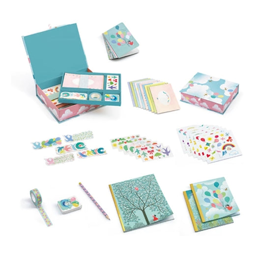 Papeterie Box Charlotte Djeco – Coffret Papeterie Créative Lovely Paper Djeco