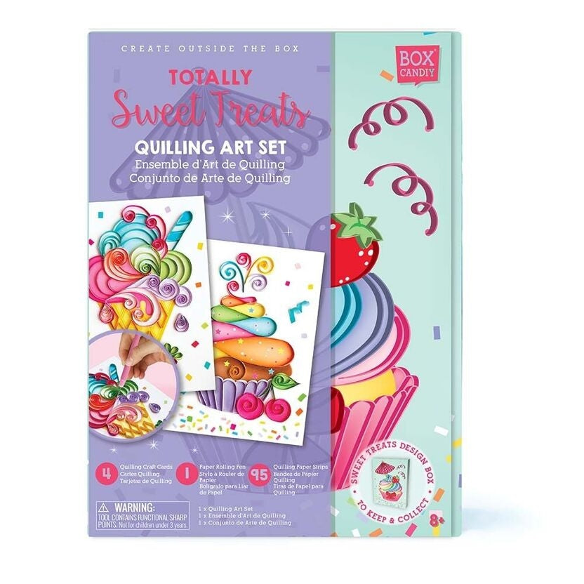 Coffret Quilling Sweet Treats BOX CANDIY® – Kit Créatif Papier Gourmand Enfant dès 6 ans JOY!