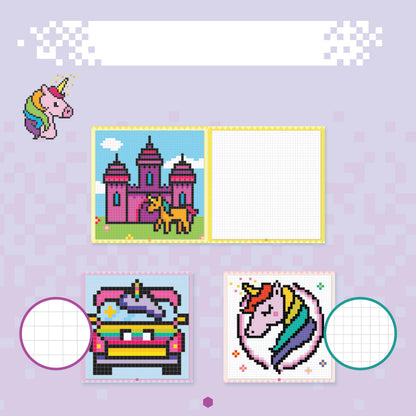 Coloriage mystère enfant avec pixels couleurs et numéros