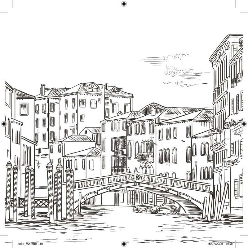 Dolce Vita – Livre de coloriage voyage Italie créatif Editions Marabout