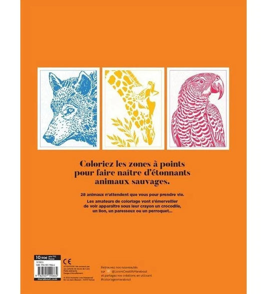 Coloriages Mystères Animaux Sauvages – Livre d’Art-Thérapie Adulte Marabout Editions Marabout