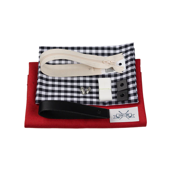Kit Couture Trousse de Toilette “James” – Trousse Vintage en Toile & Vichy DIY Com'1 Idée
