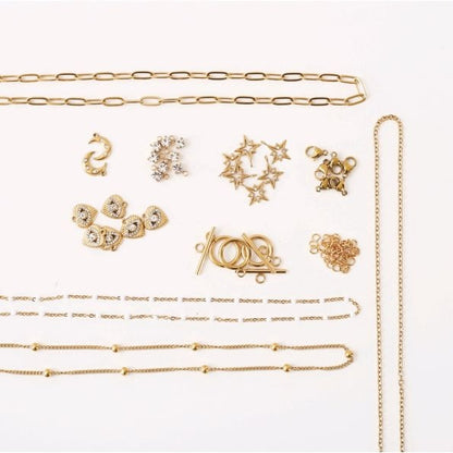 Kit DIY Bijoux Les Inox – Parure Dorée Inoxydable Tendance GRAINE CREATIVE