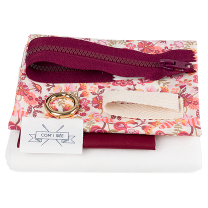 Kit pochette froufrou Dolorès – Kit couture DIY Liberty Fabri Com'1 Idée
