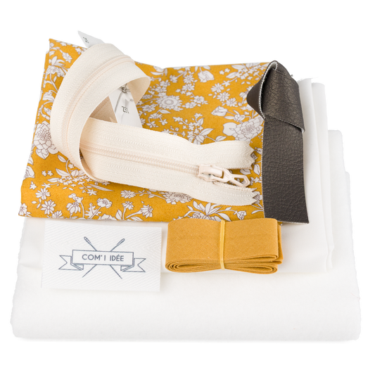 Kit couture trousse de beauté Madeleine – Trousse matelassée Liberty Fabrics Com'1 Idée
