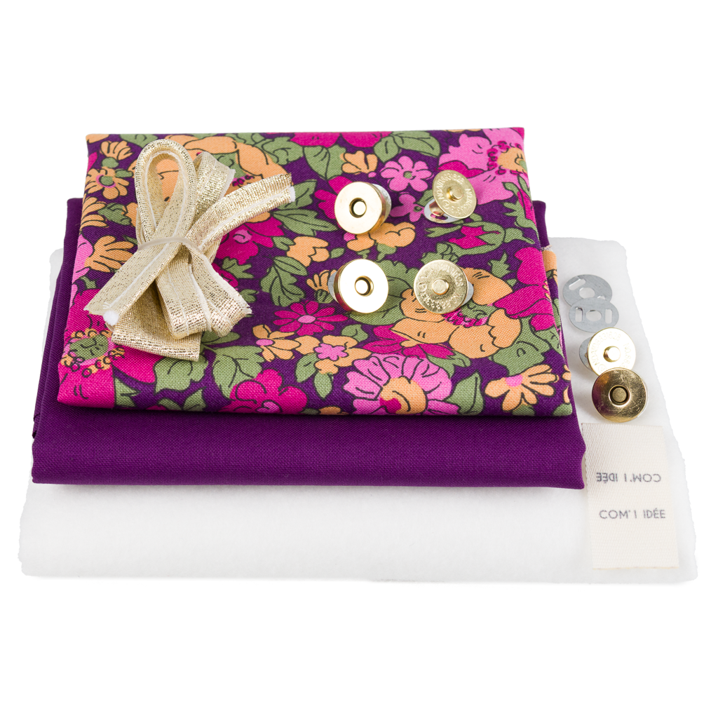 Kit liseuse Virginia – Kit couture pochette liseuse Liberty Fabric Com'1 Idée