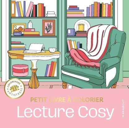 Lecture cosy – Livre de coloriage cocooning et détente Editions Marabout
